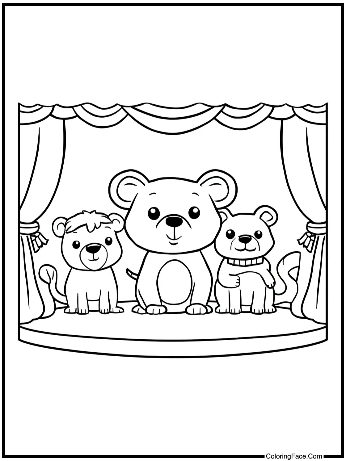 having a puppet show