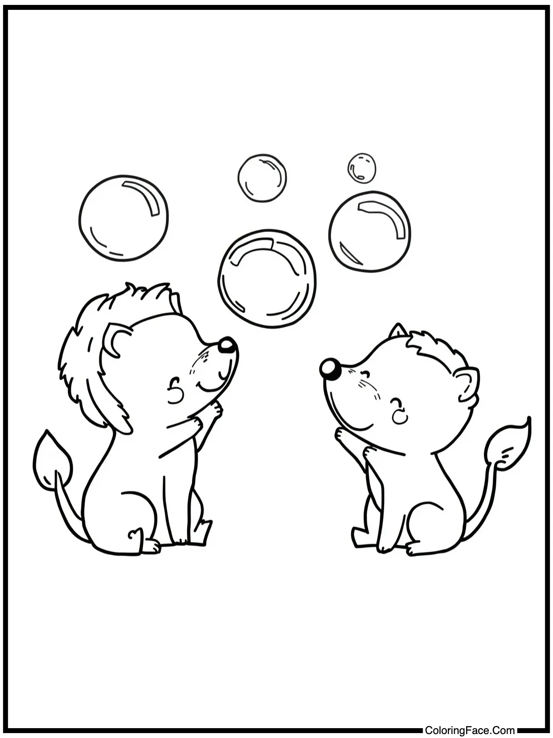 playing with bubbles