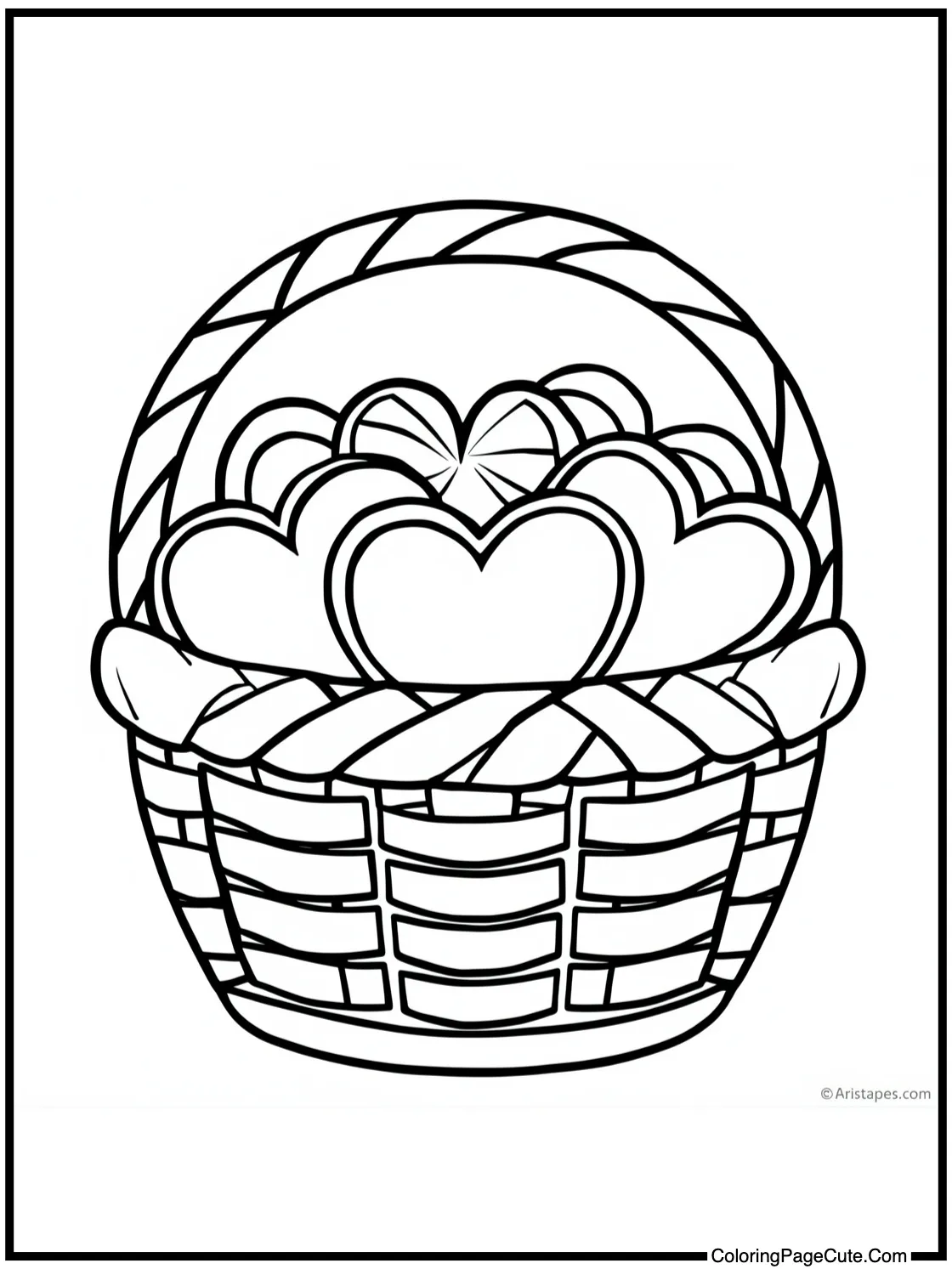 woven into a basket.