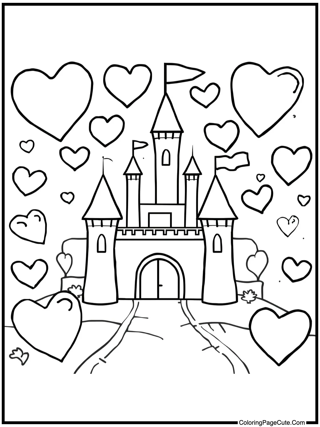 surrounding a castle.