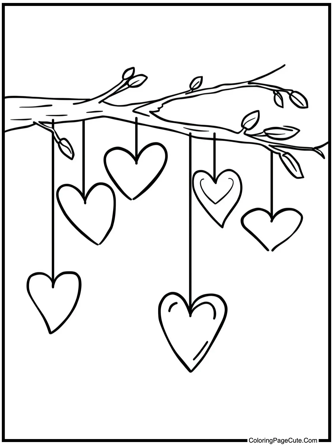 hanging from branches.