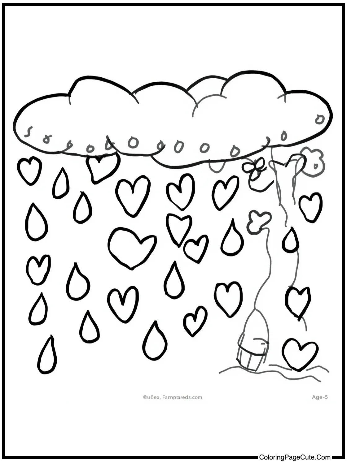 with flowing ribbons.