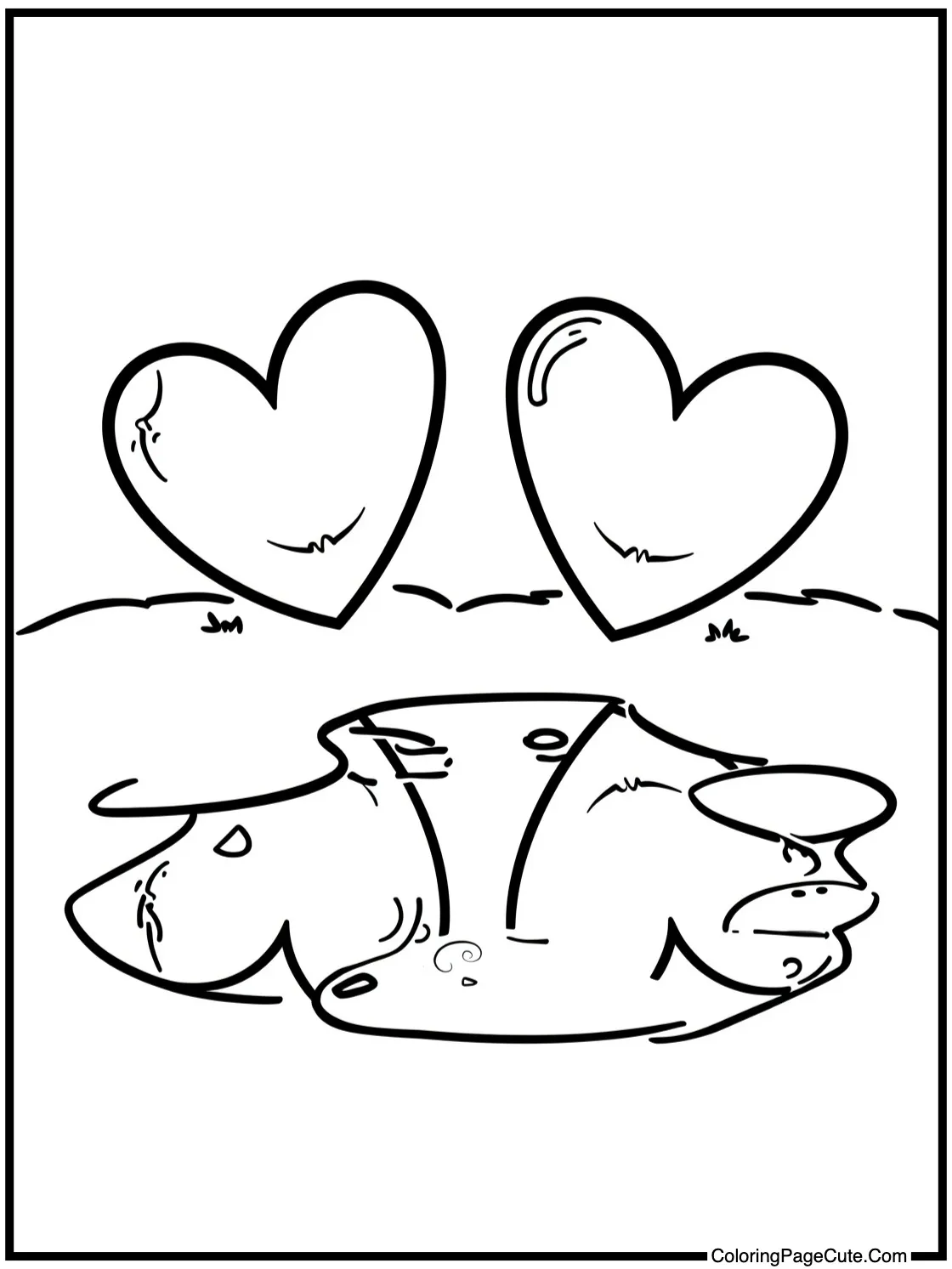 reflecting in puddles.