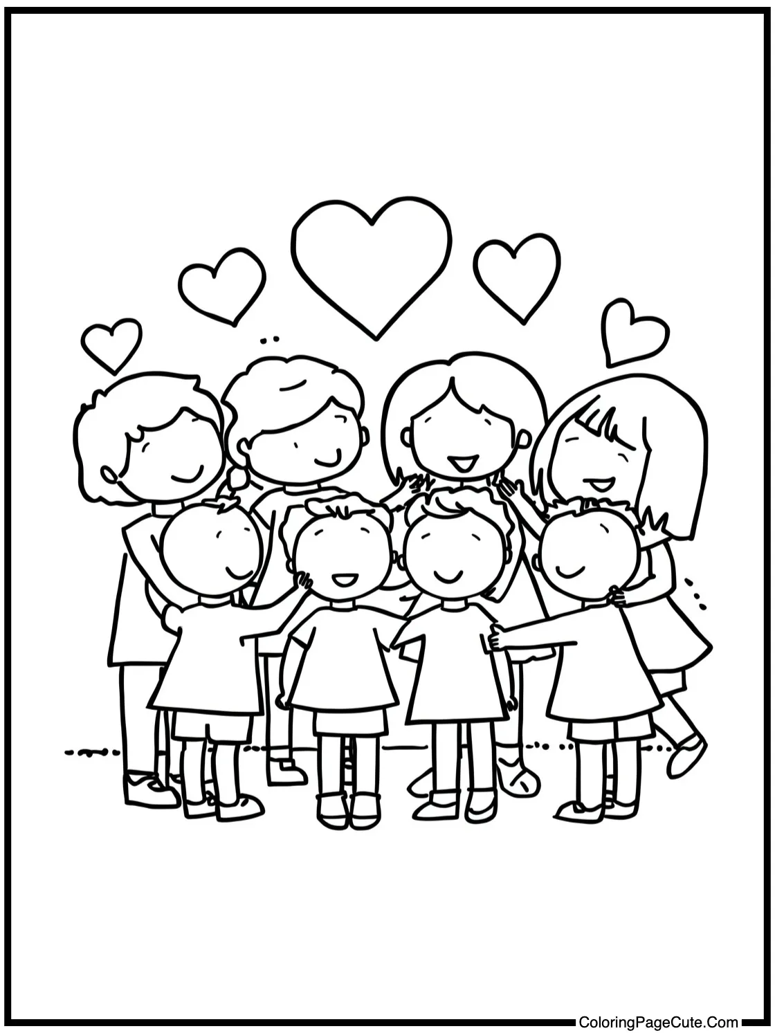 in a happy gathering.