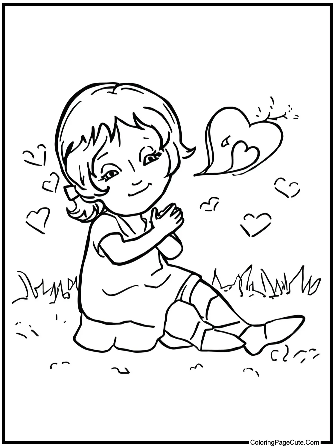 in a peaceful moment.