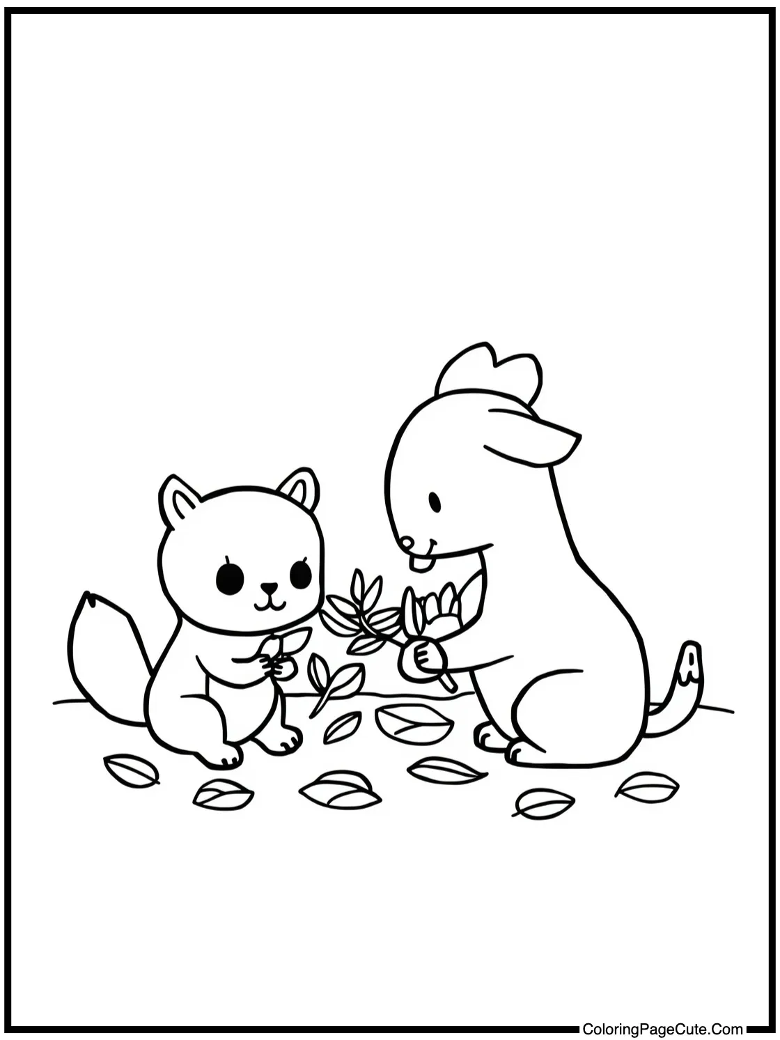 collecting pretty leaves