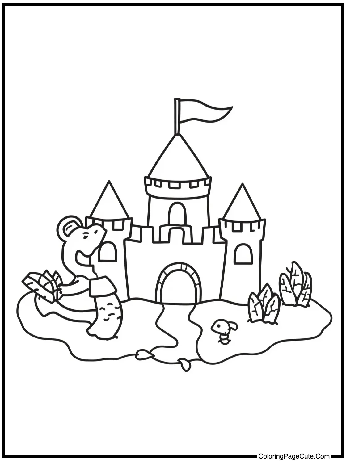 building a sandcastle