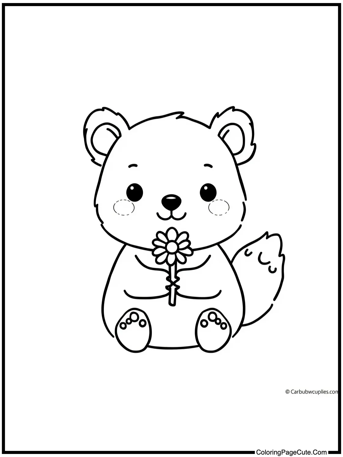 holding tiny flowers