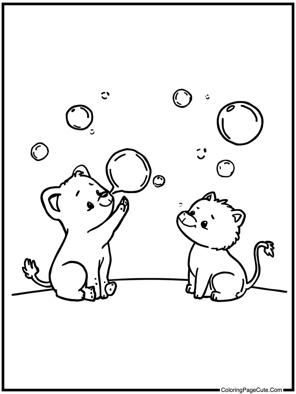 playing with bubbles