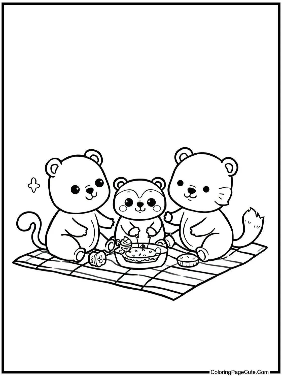 having a picnic lunch