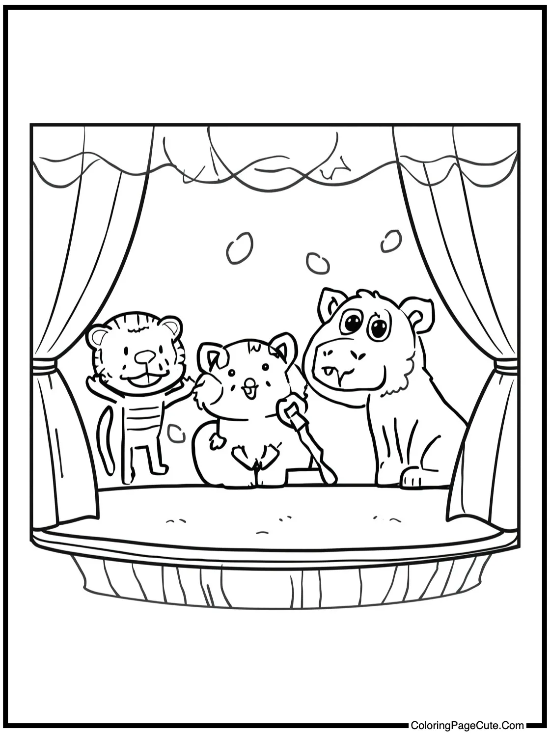 watching a puppet show