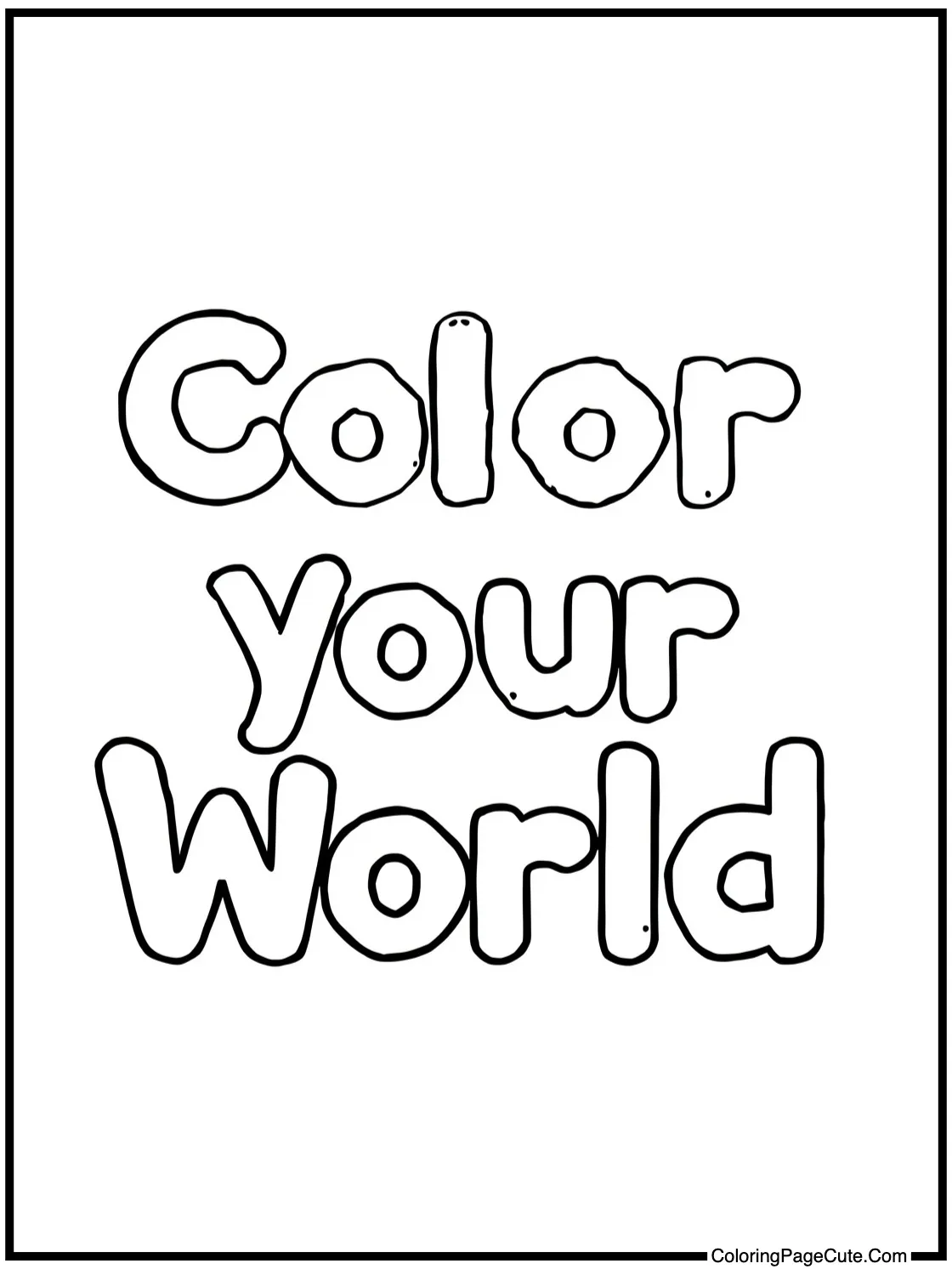 "Color Your World" Text