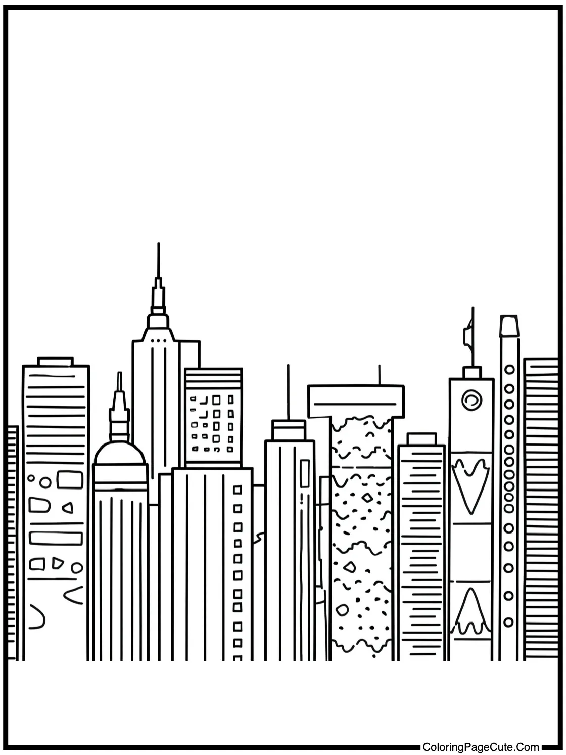 A City Skyline (Crayon Buildings)