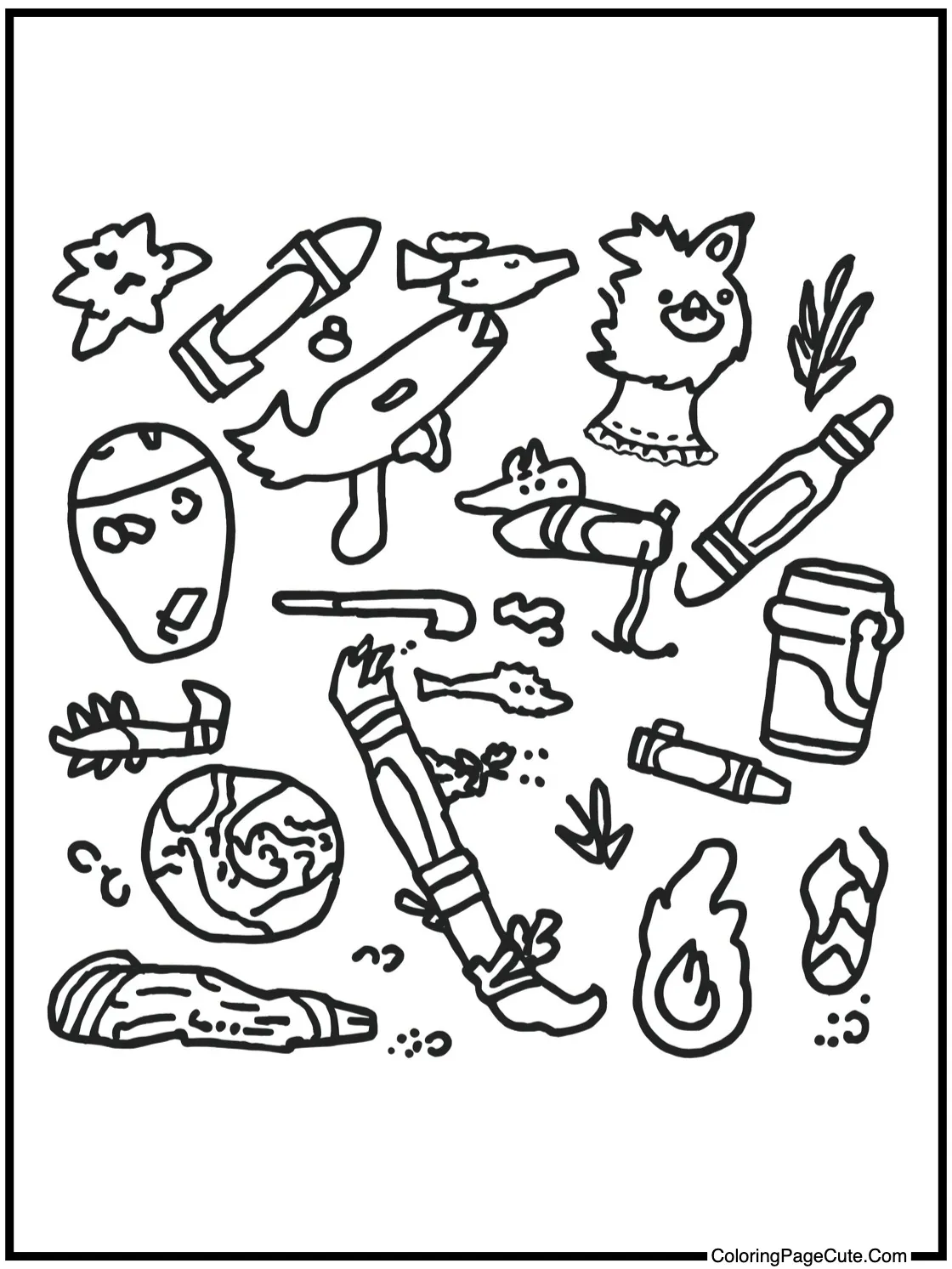 A Page of Crayon Swatches