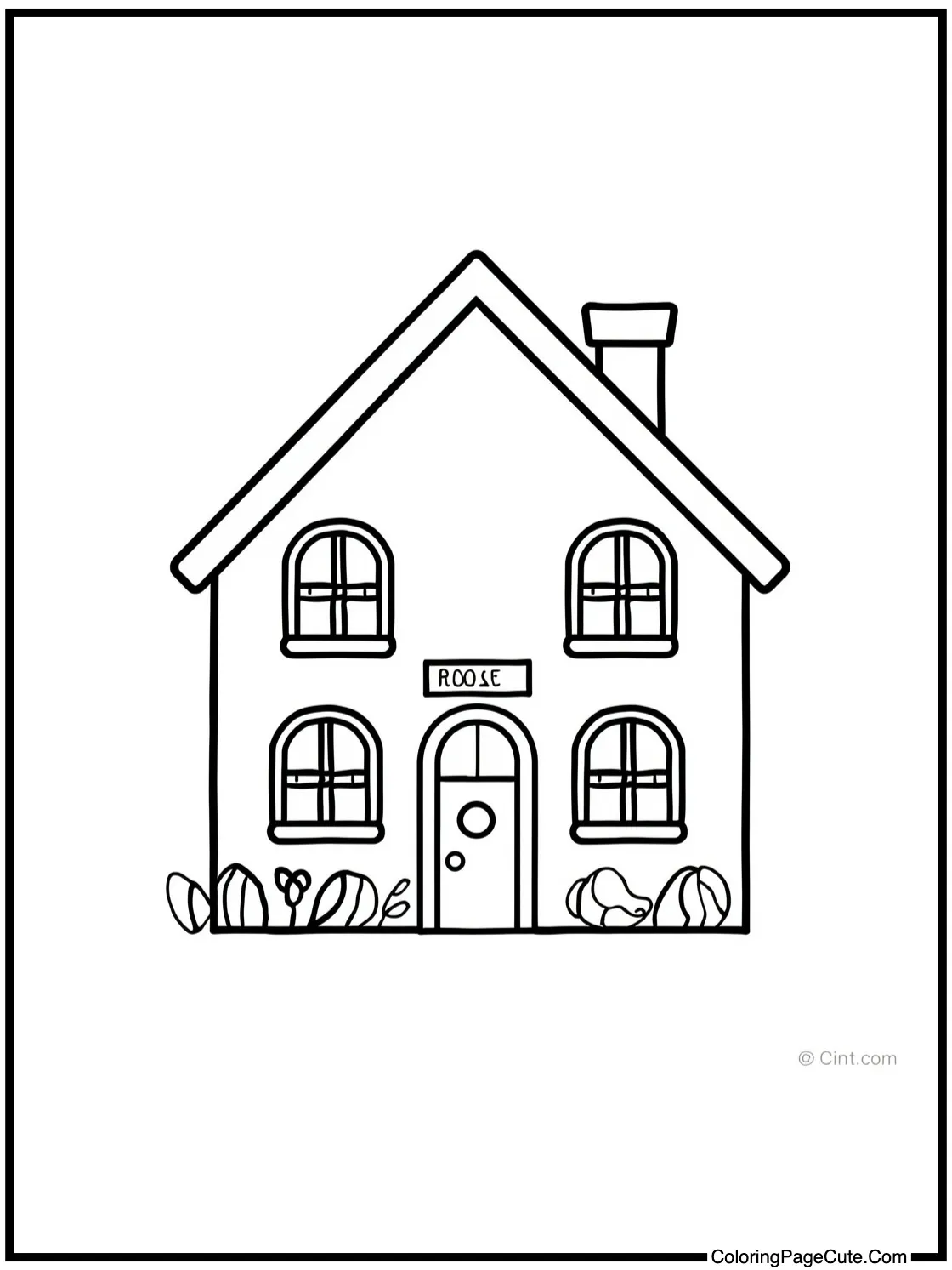 A House drawn with Crayons