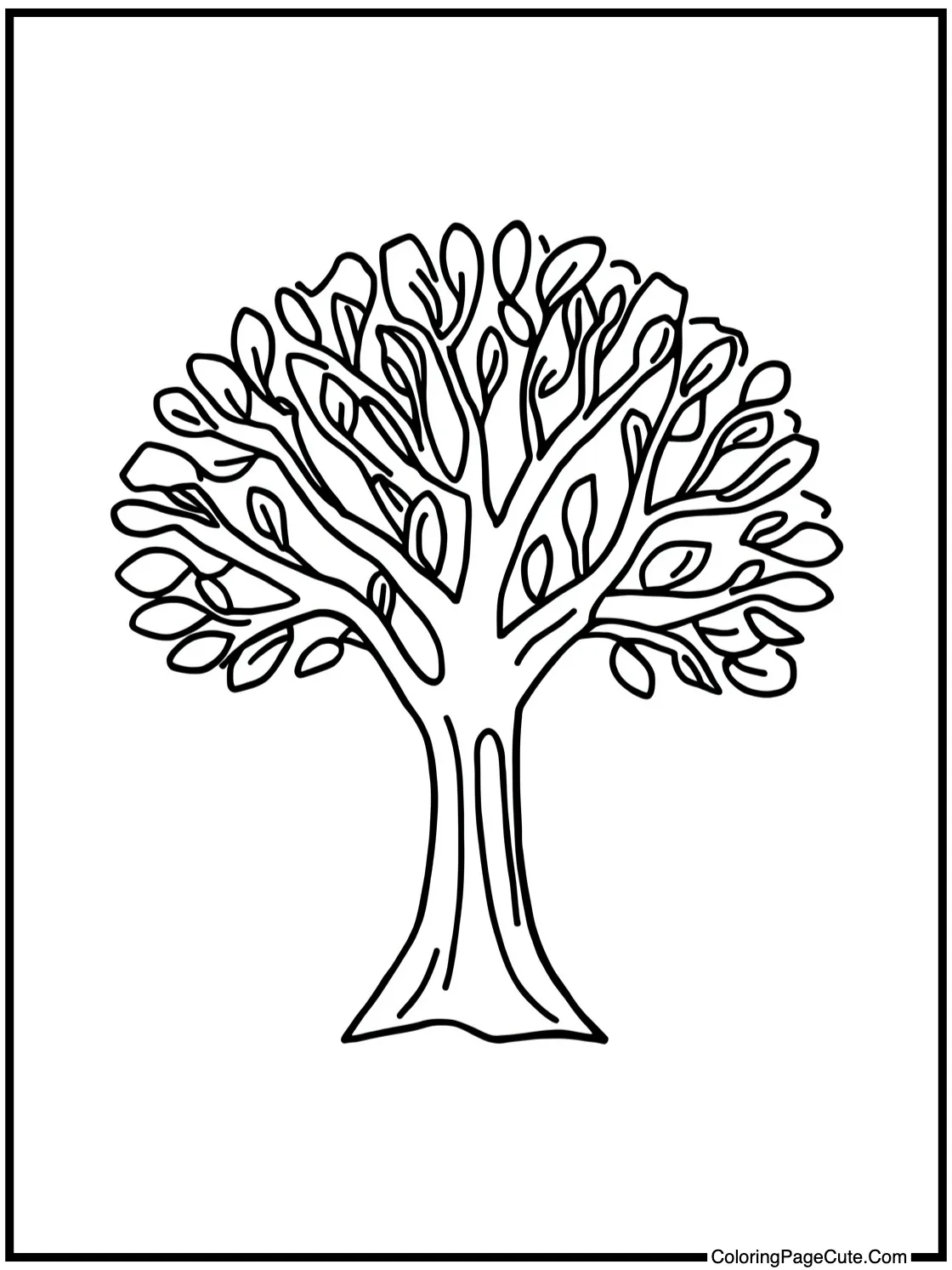 A Tree with Crayon Leaves