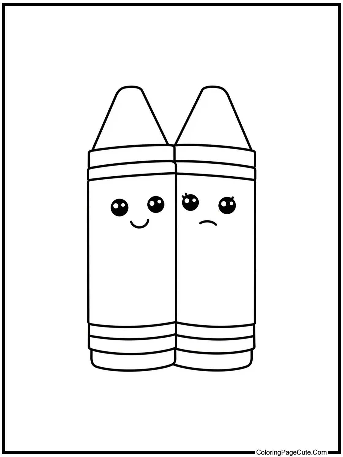 Two Crayons (Friends)