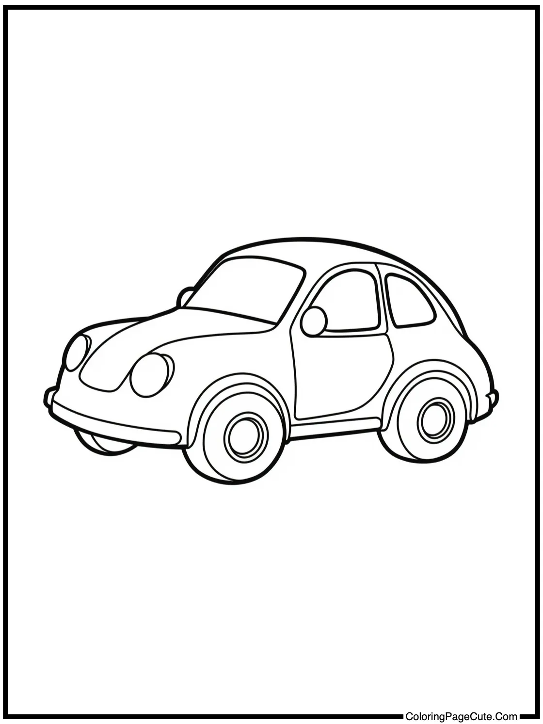 Crayon drawing a Car