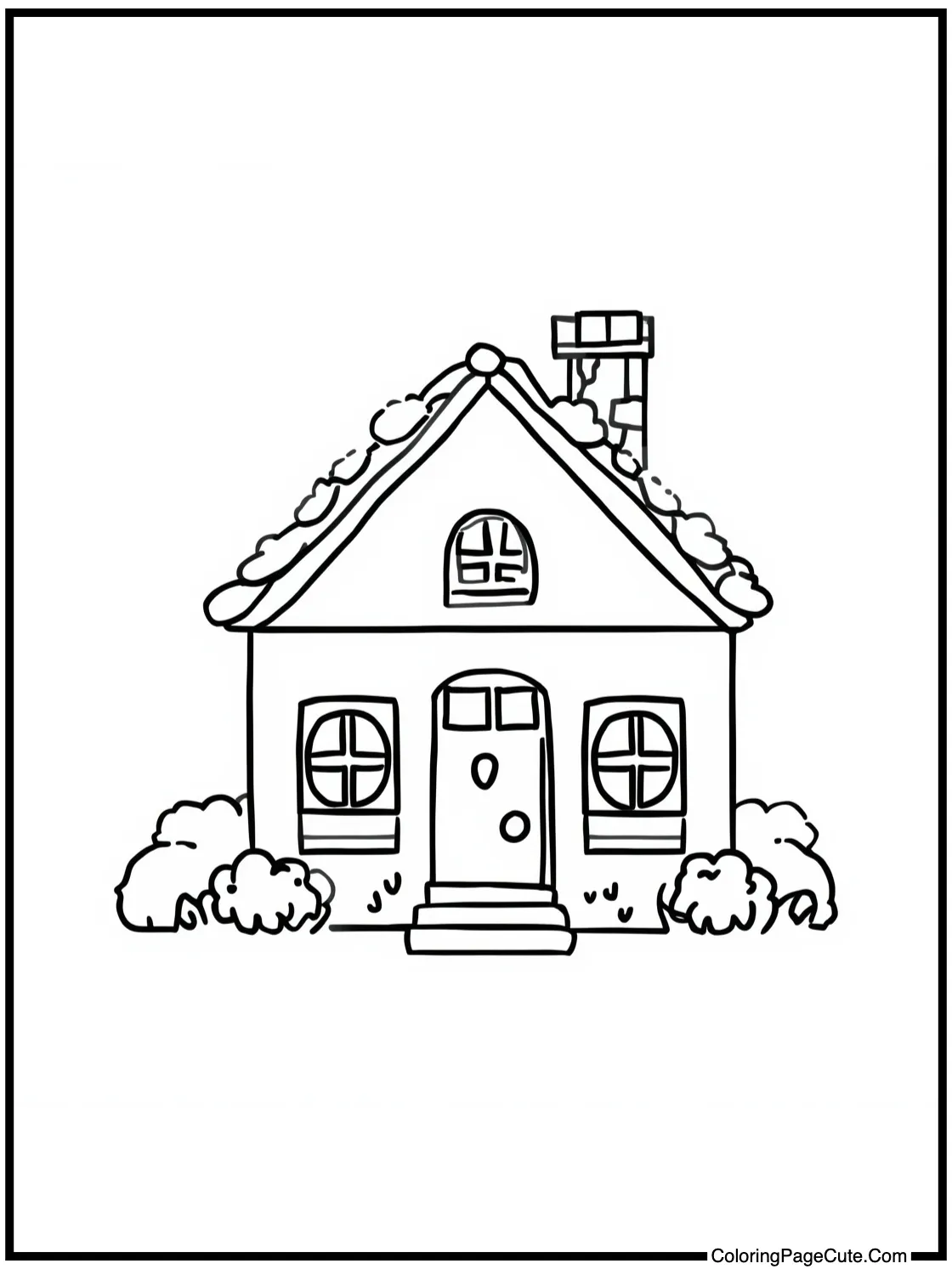 Crayon drawing a House