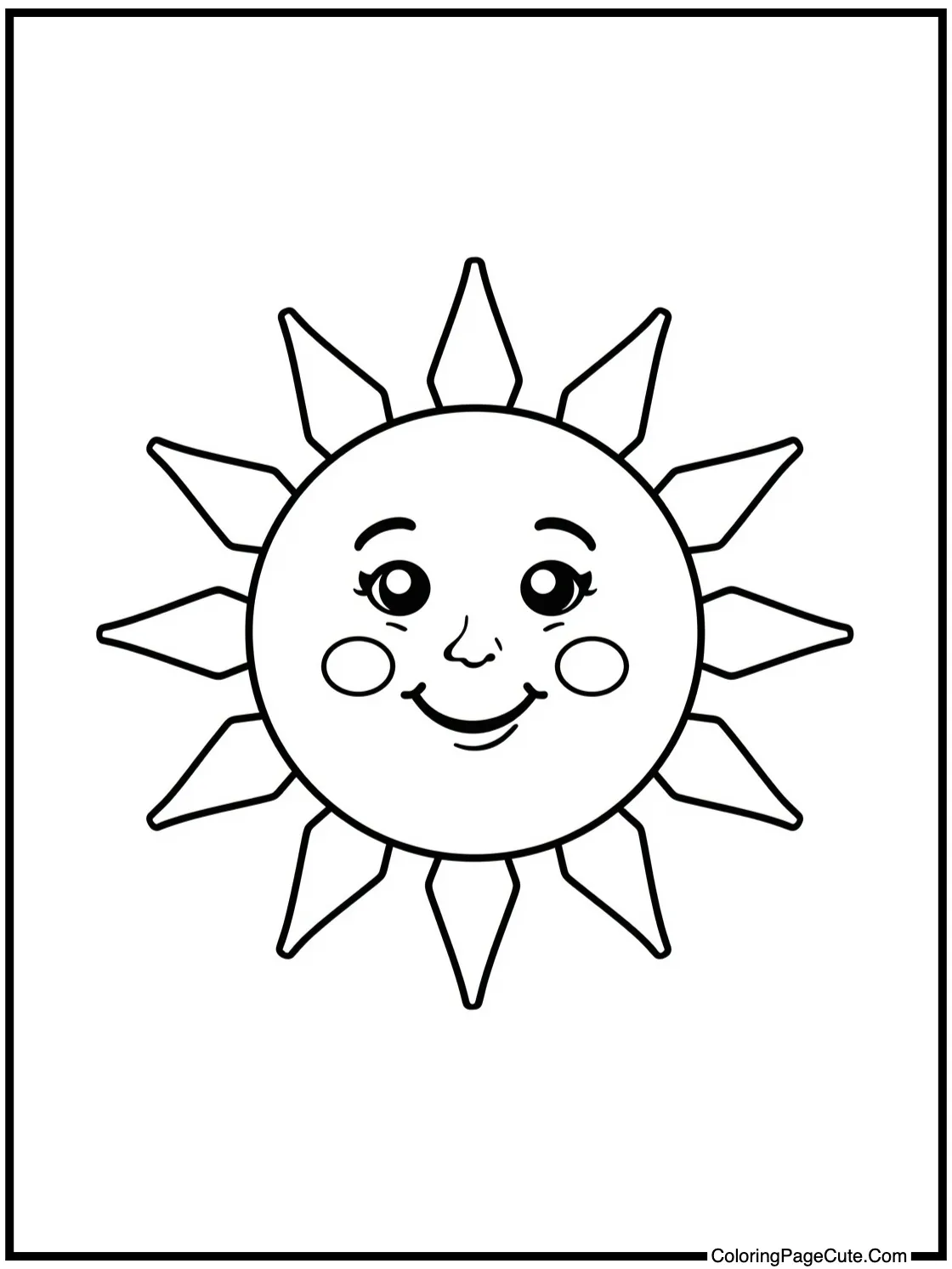 A Crayon Drawing a Sun
