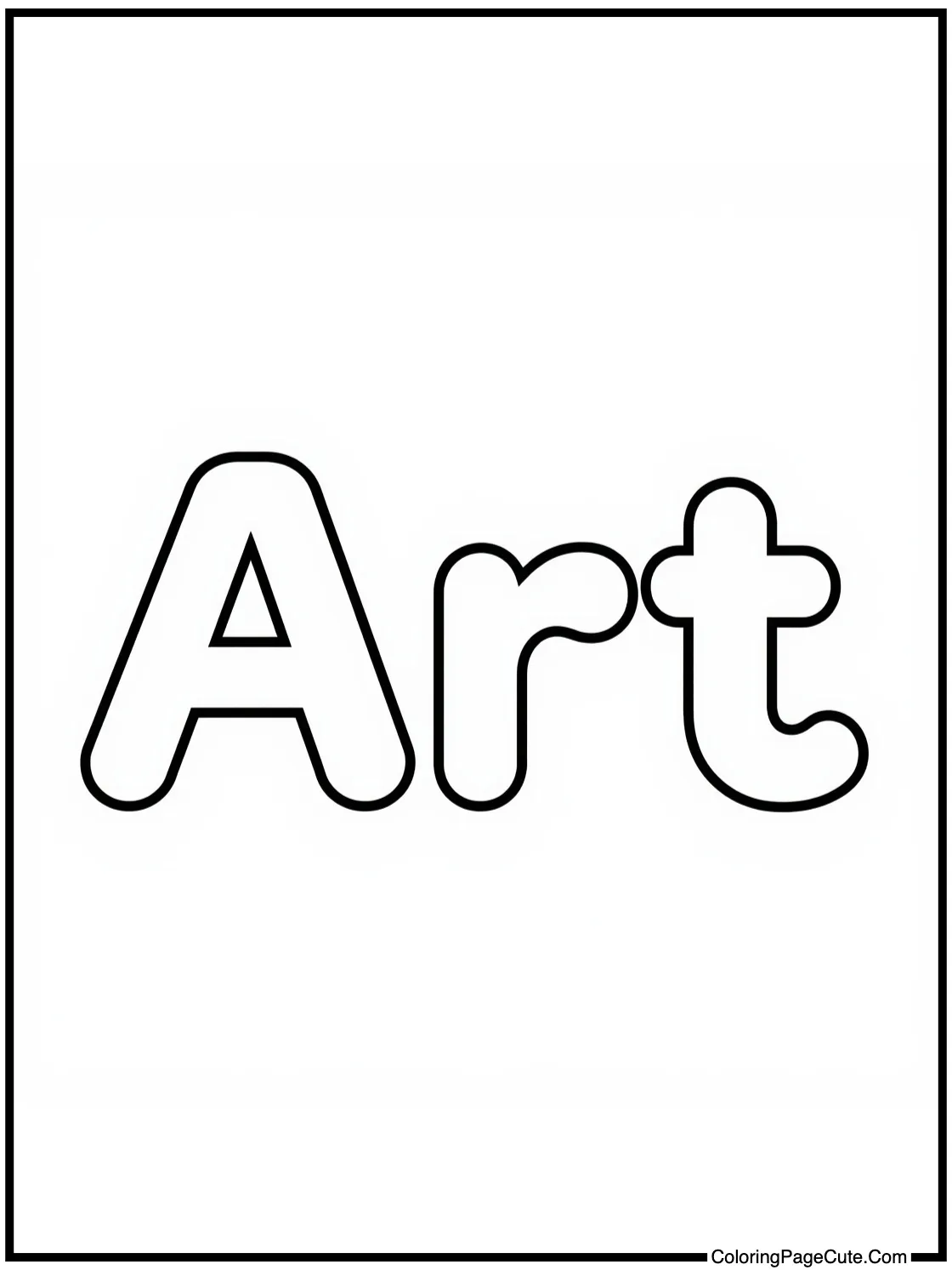 "Art" word (Crayola Font)
