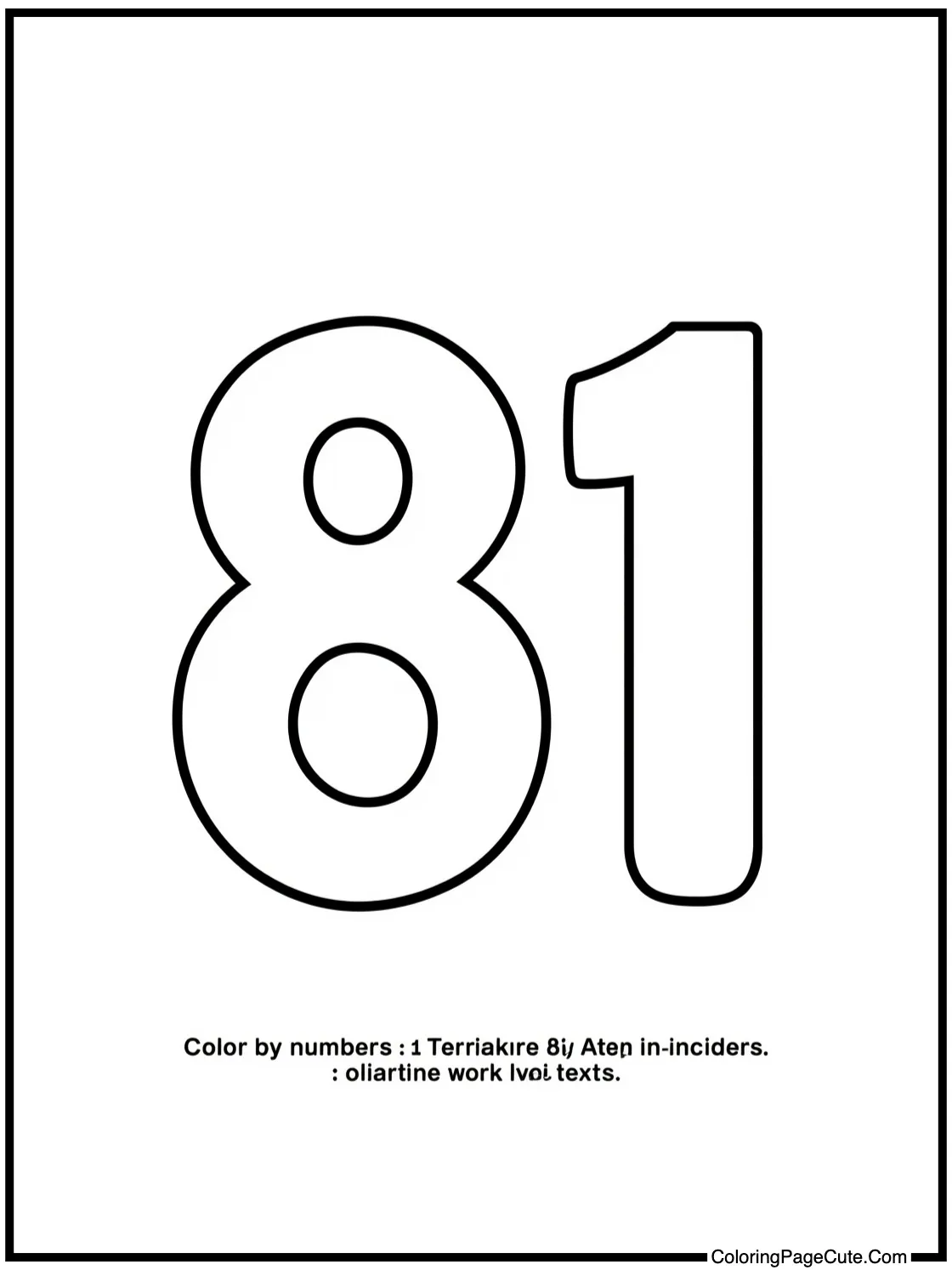 A "Color by Number" (Crayola)