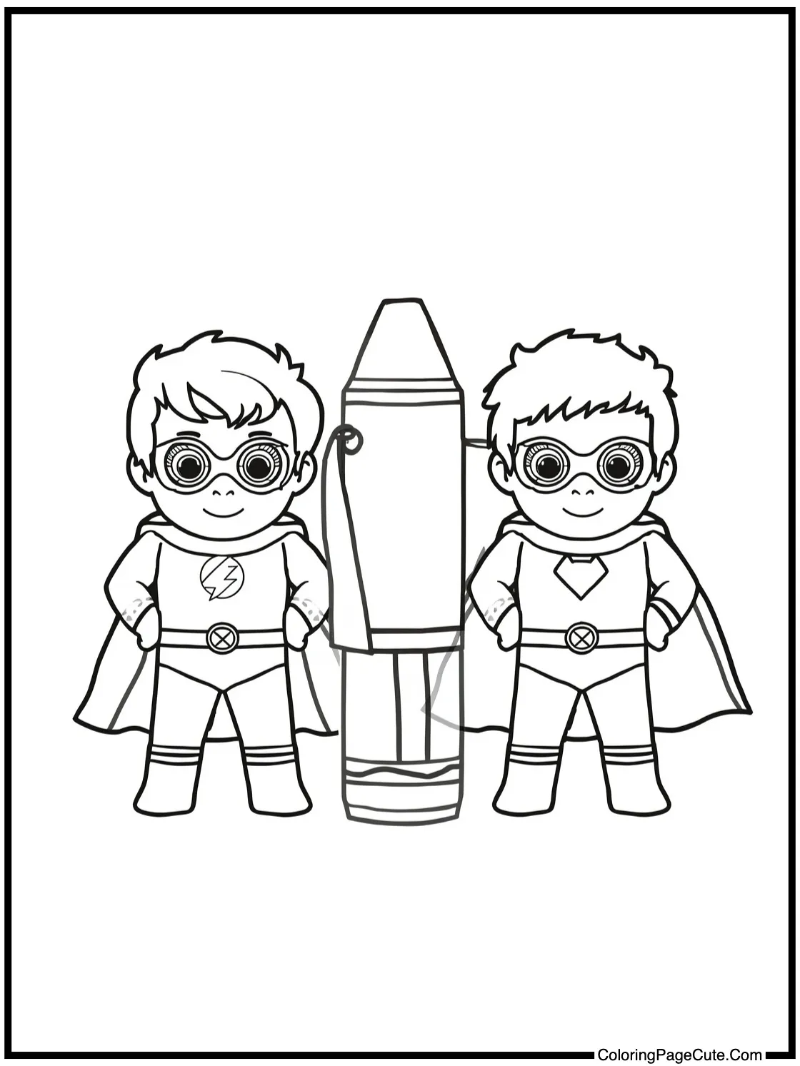 Crayon Characters as Superheroes