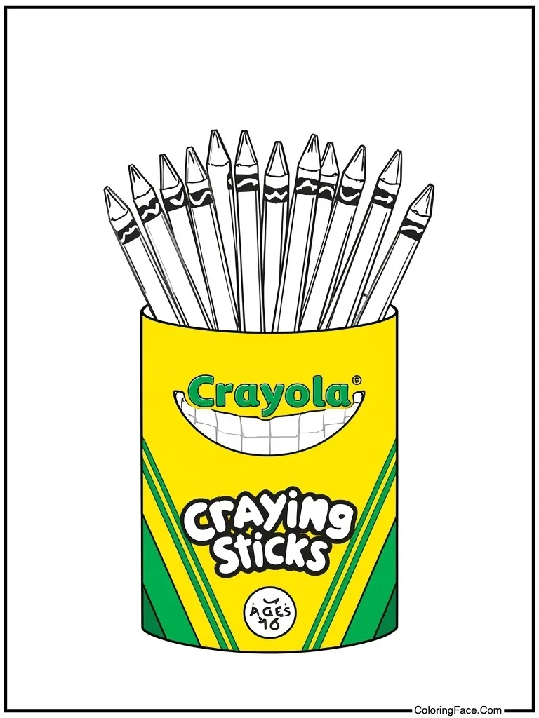 Yellow box holding sticks