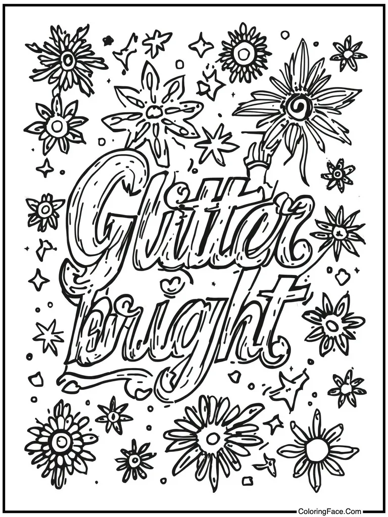 Glitter glue sparkling bright