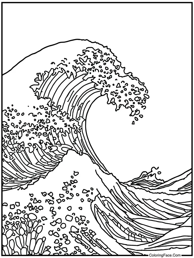 Blue ocean water waves