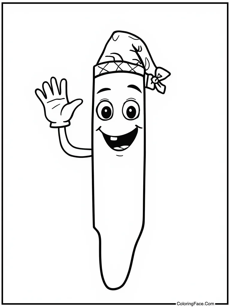 Wax stick character waving