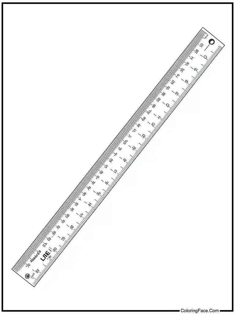 Ruler measuring straight line