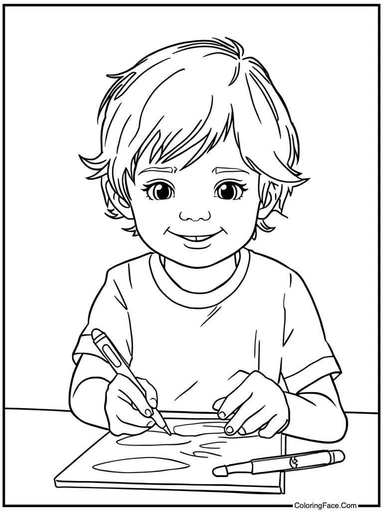 Child drawing a picture