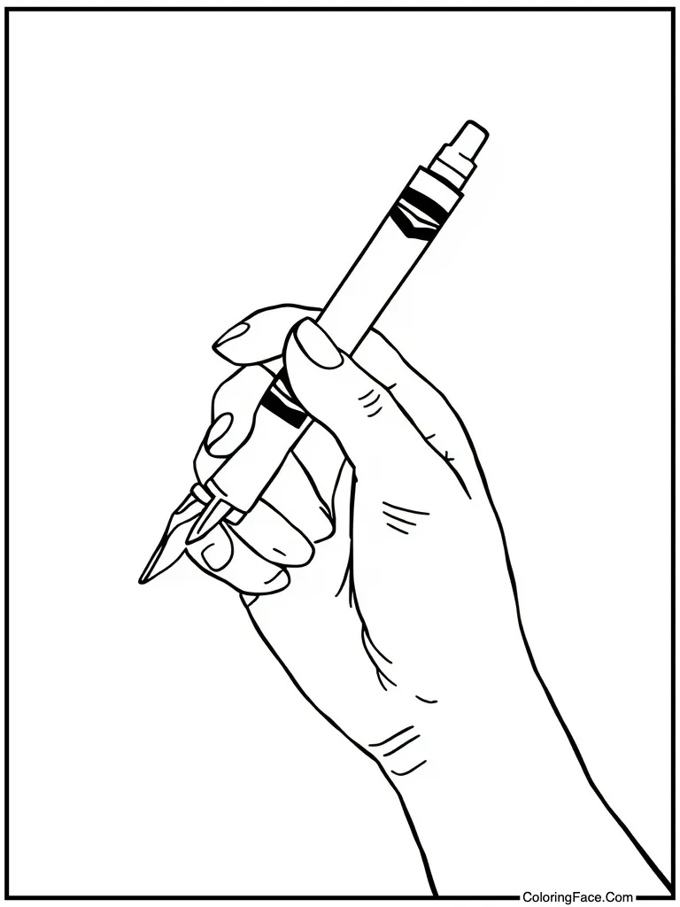 Hand holding wax stick