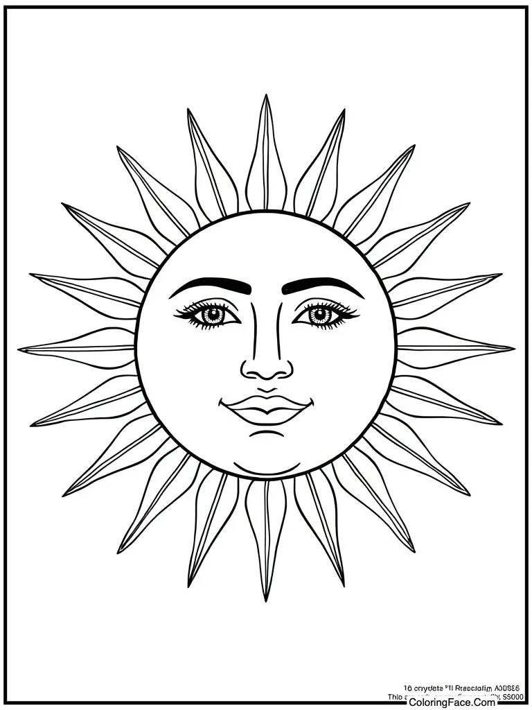 Drawing a bright sun