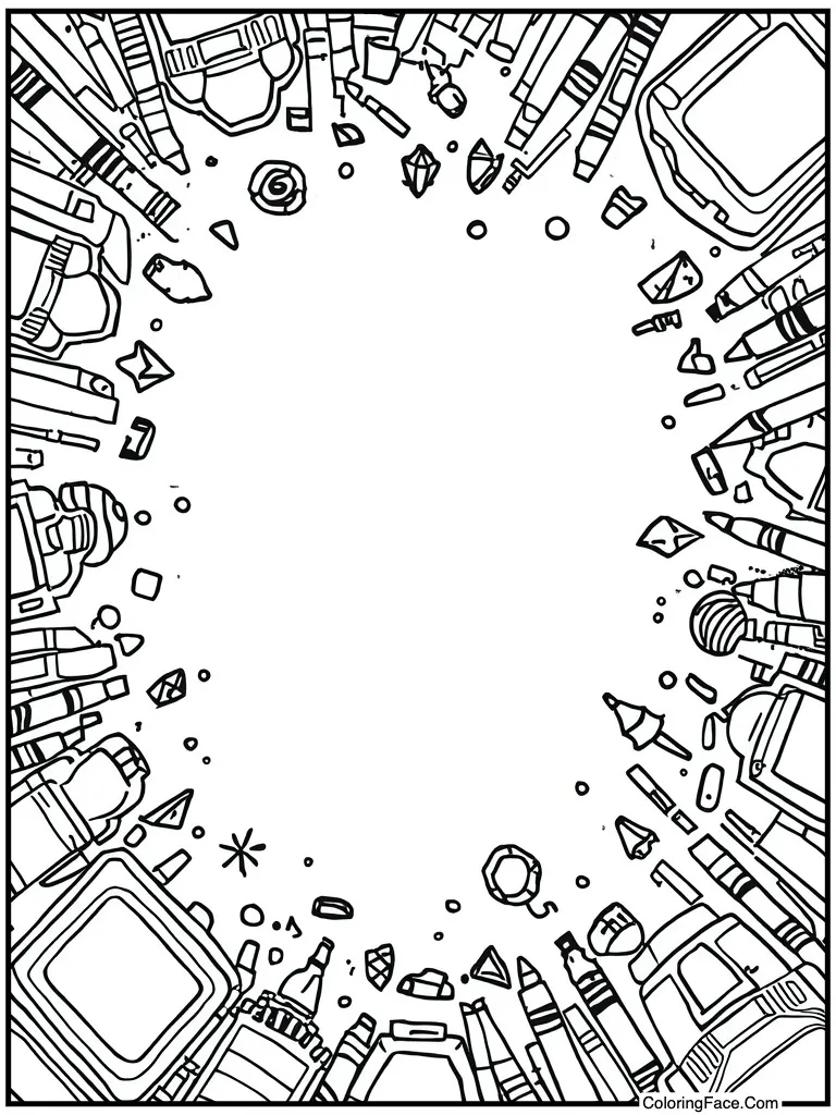 Creative mess on table