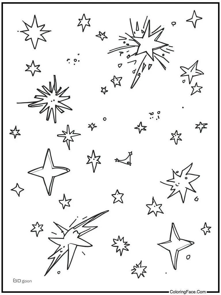 Stars twinkling in sky