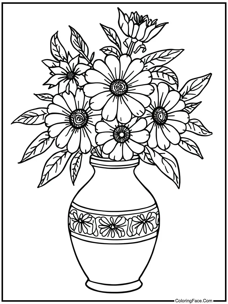 Sketching a flower vase