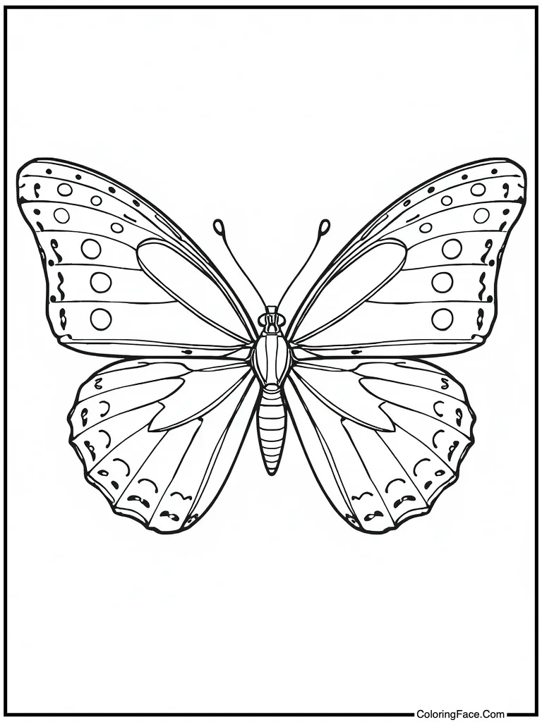 Butterfly with spotted wings