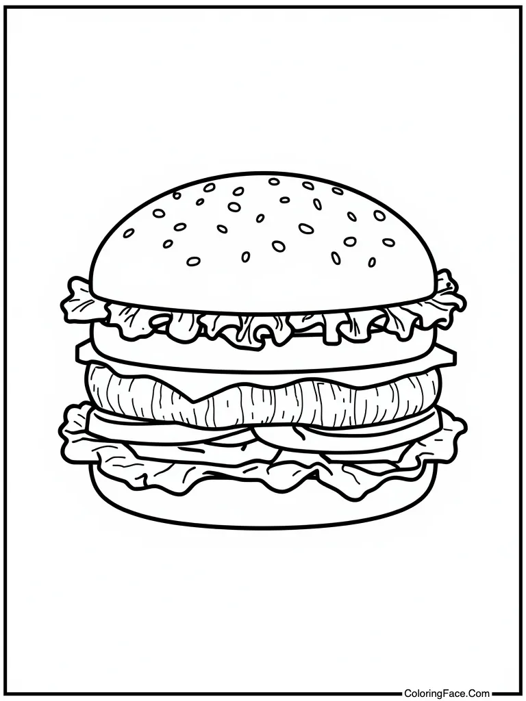 Burger with lettuce tomato