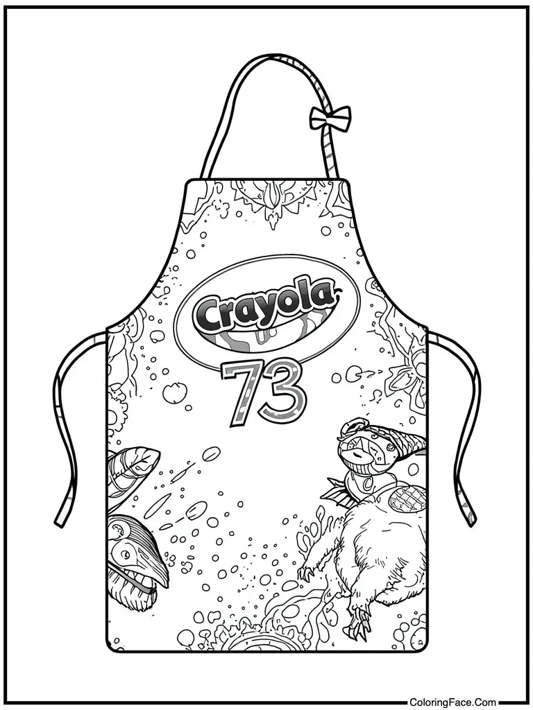 Apron with paint splatters