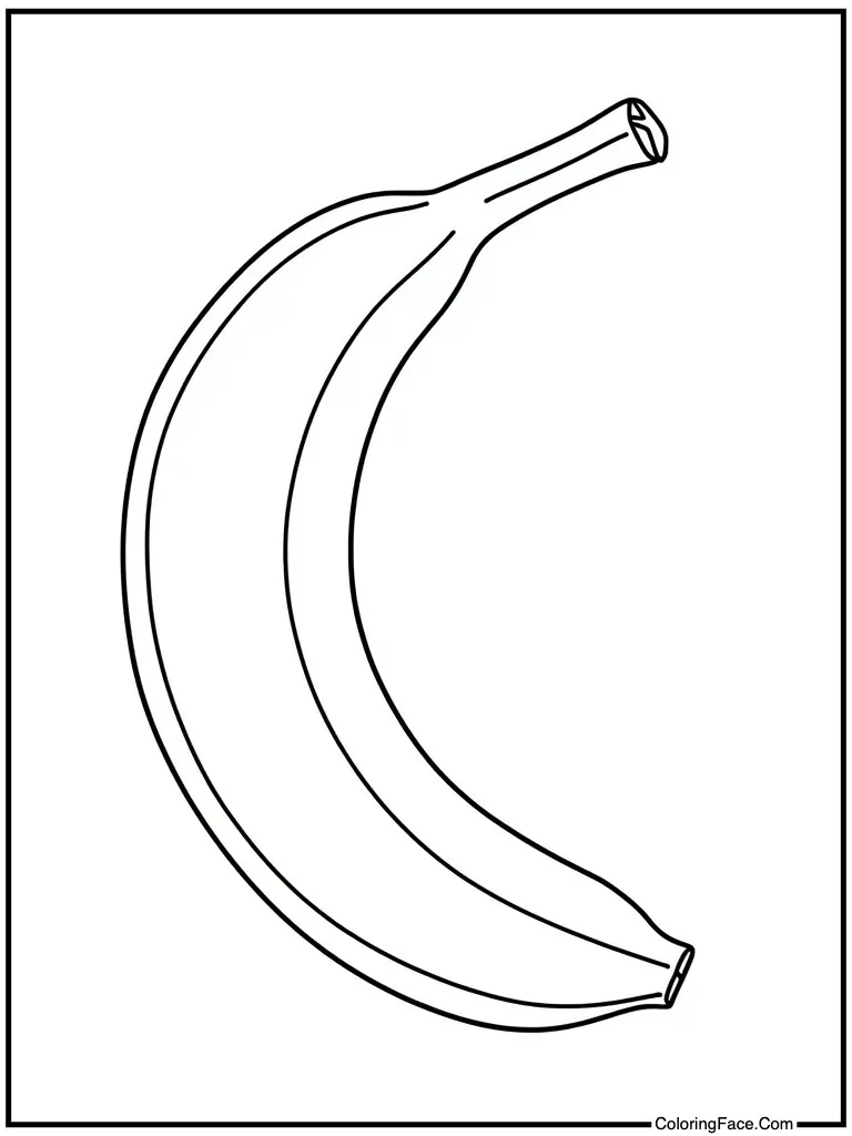 Banana yellow and curved