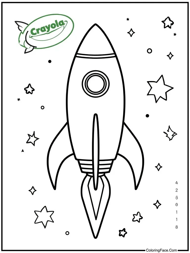 Rocket ship blasting off