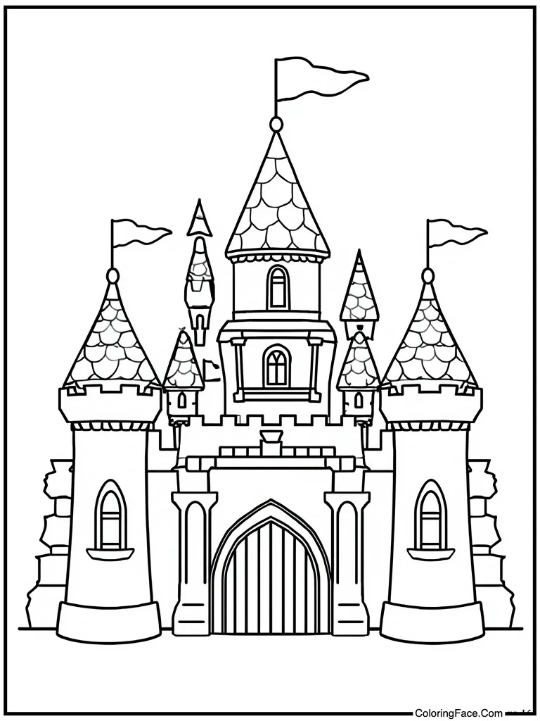 Castle built of shapes