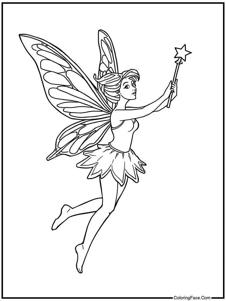 Fairy flying with wand