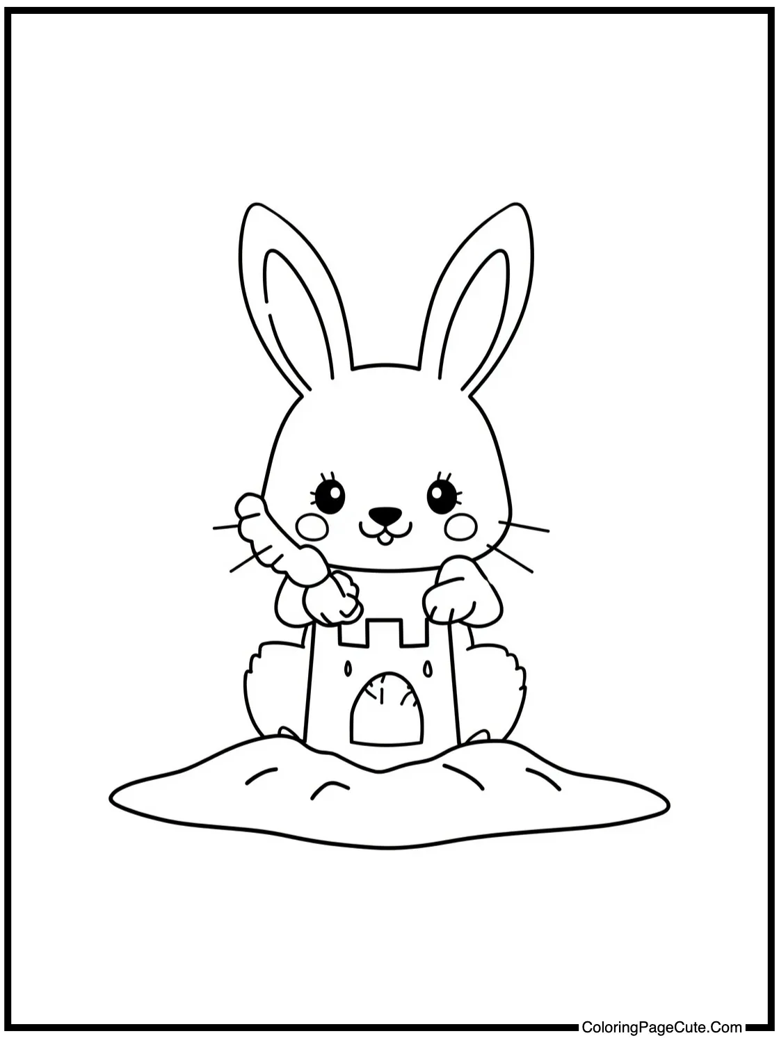 building a sandcastle