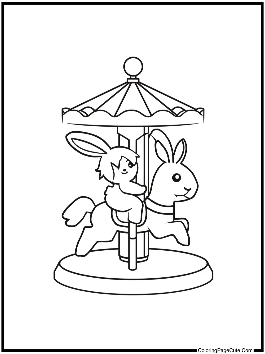 riding a carousel