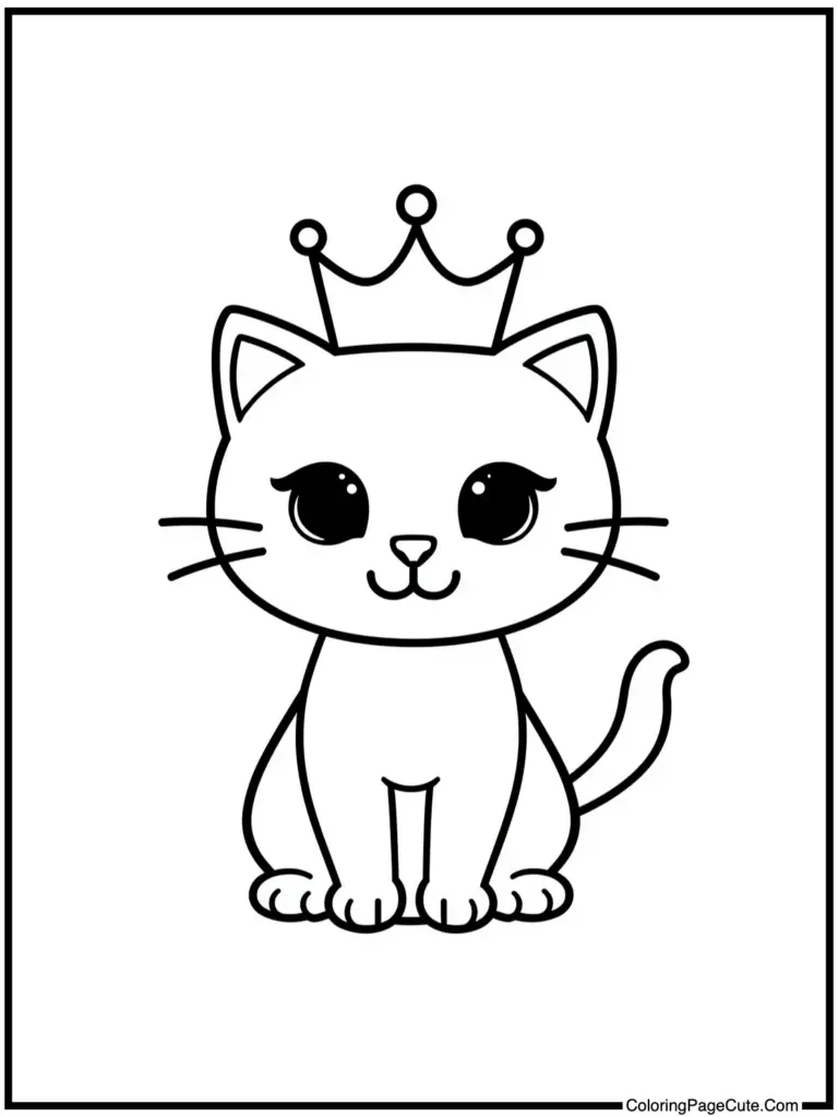 Cute Cat Coloring Pages