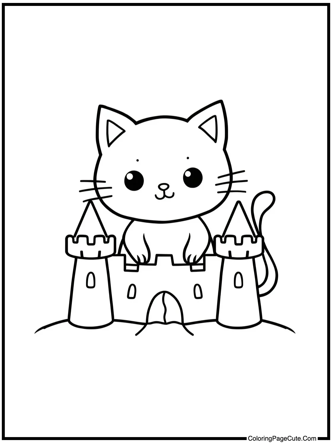 building a sandcastle