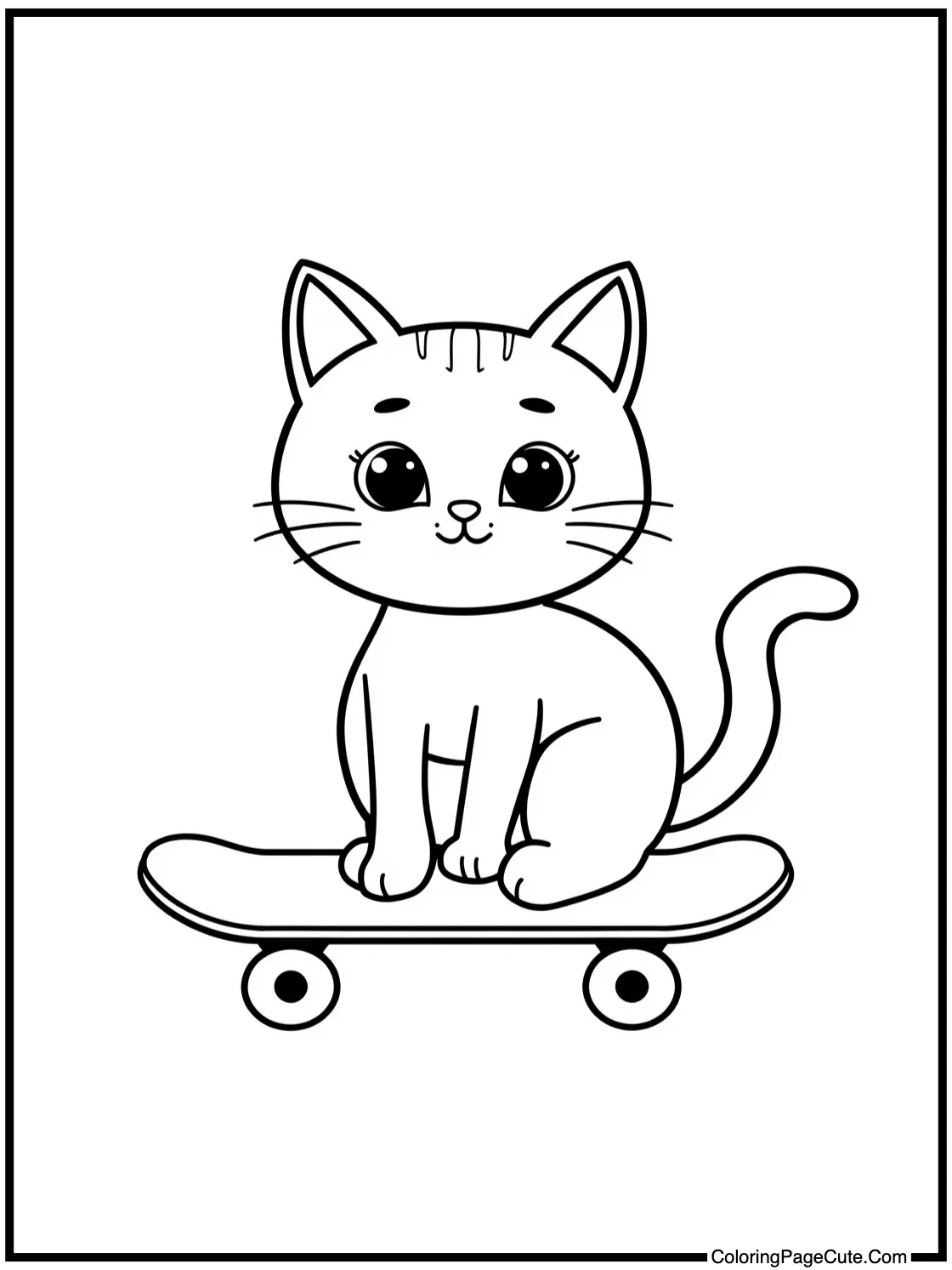 on a skateboard